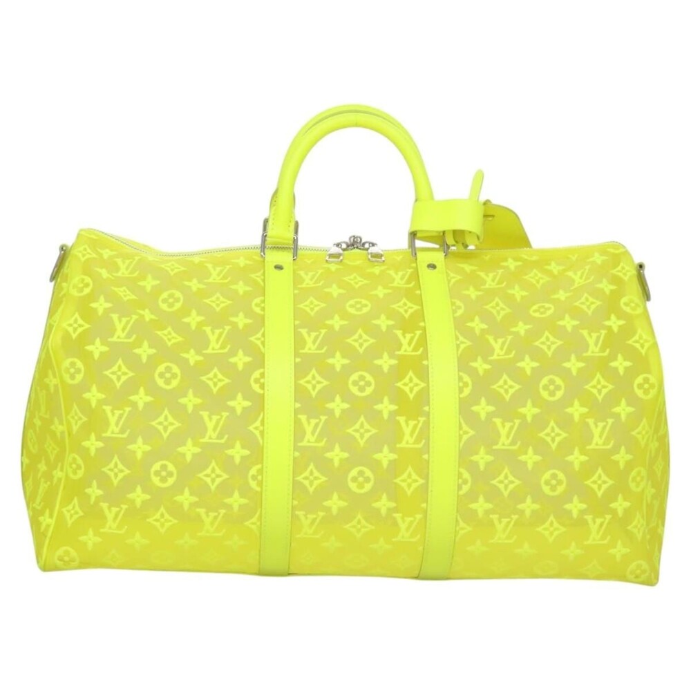 Louis Vuitton See Through Keepall Bandouliere 50 Boston Bag Yellow